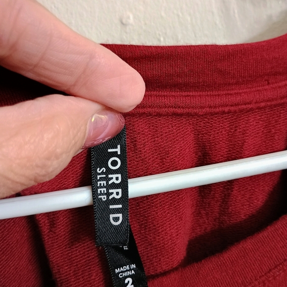 Torrid Red Women's Light Weight Sweatshirt with Bear Design - Picture 2 of 4